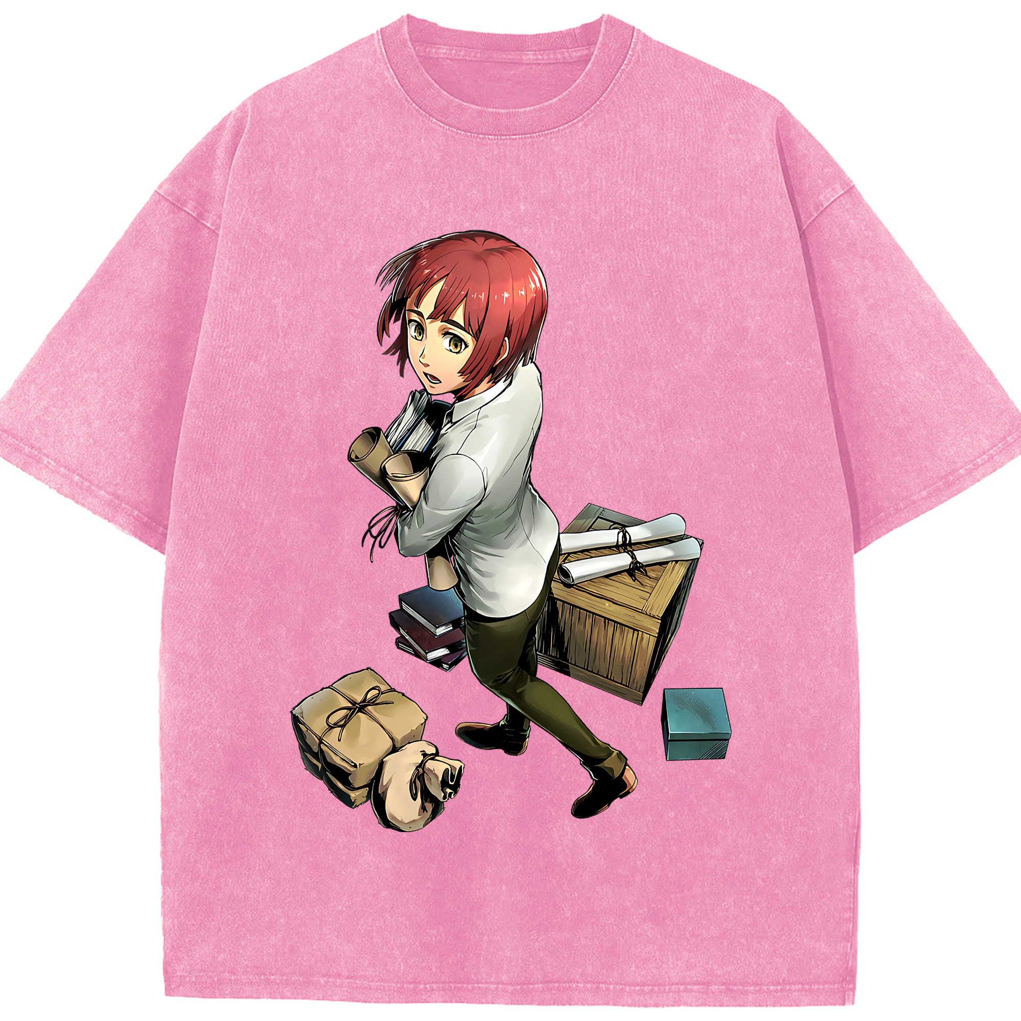 （画像用） 進撃の巨人 Attack on Titan 綿100% ヴィンテージ風 半袖Tシャツ（フロントプリント）